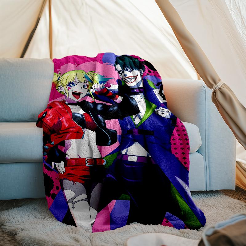 Joker Theme Printed Blanket - Perfect for Couch, Bed, Travel & Outdoor Use | Machine Washable, Cozy & Durable.