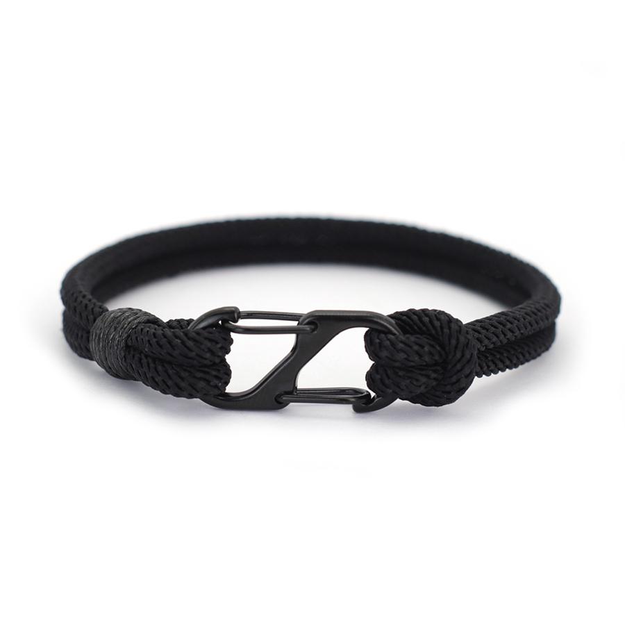 

New Mountaineering Buckle Men Rope Bracelet Bilayer A Grade 4mm Cord Chain Wrap Braslet Outdoor Survival Braclet Pulseria Hombre чёрный