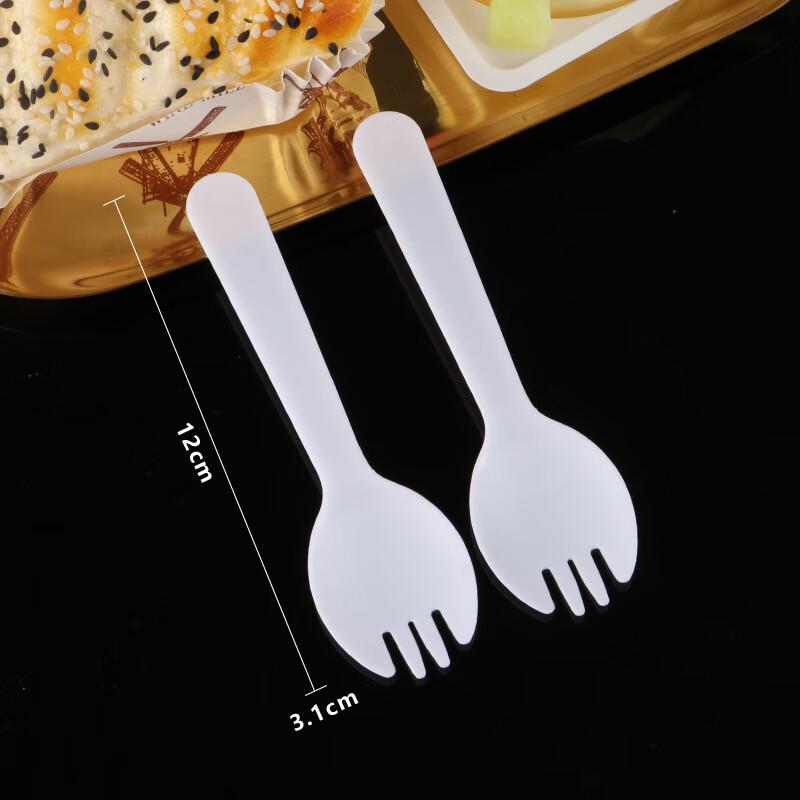 Янге Утолщенные Одноразовые Пластиковые Ложки для Десерта (Упаковка 100 шт.)