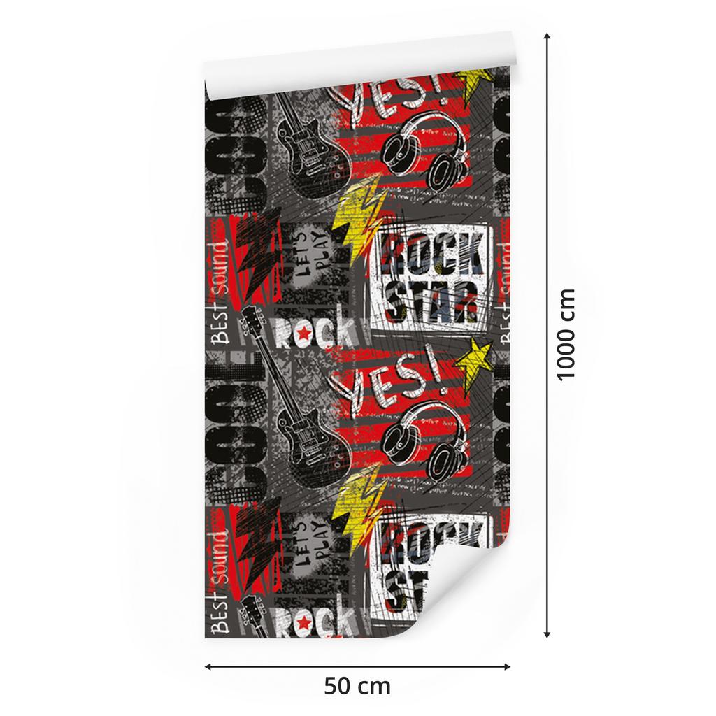 Graffiti pattern wallpaper for living room and bedroom 50x1000