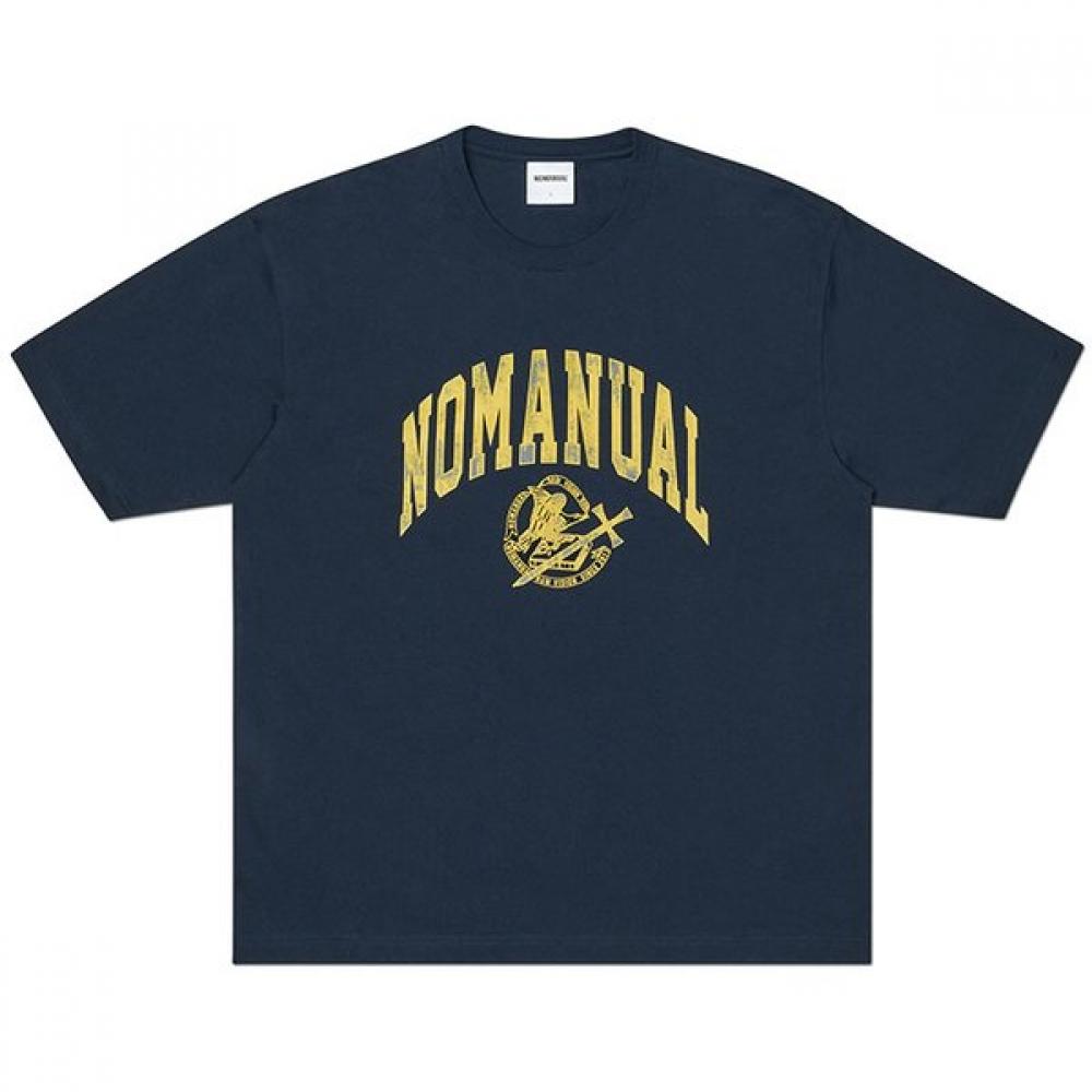 Nomanual 2T Arch Logo T shirT Dark Navy M