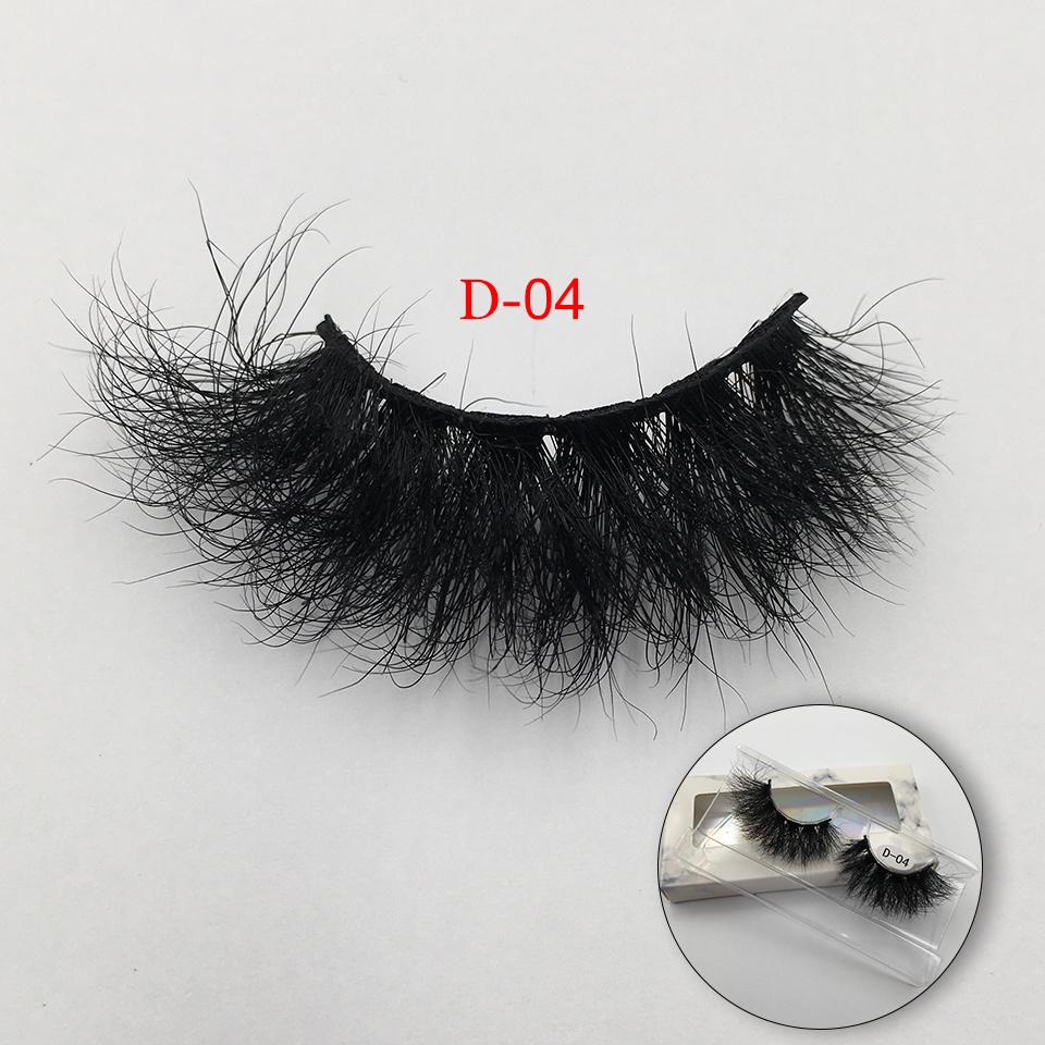 RED SIREN Fluffy Lashes Mink 25mm False Eyelashes Makeup Long Natural Volume 3d Eyelashes Extension Wholesale Mink Eyelashes