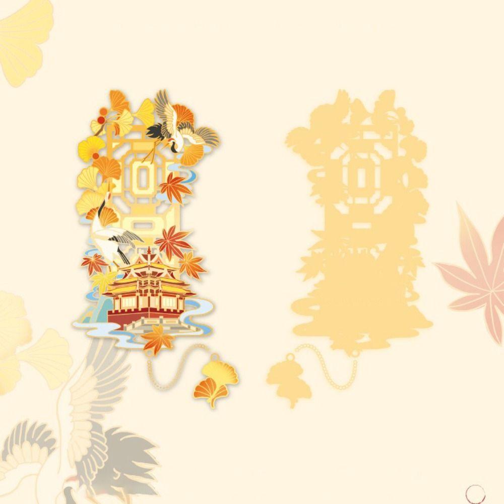 New Metal Metal Bookmarks Painted Pendant Book Clip Tassel Chinese Style Flower Bookmarks Stationery