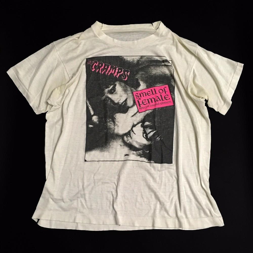 VINTAGE 80s THE CRAMPS SMELL OF FEMALE T SHIRT ROCK BAND MUSIC TEE Unisex T-Shirt S
