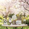 Set of 11 Farmhouse Tiered Tray Set, Rustic Home Tiered Tray Decorations Wooden Signs Farmhouse Tabletop Wood Signs for Kitchen Table Shelf Decor