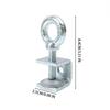 Adjustable C Clamp Stainless Steel Square Pipe Clip Eye Bolt Heavy Duty Fixed Holder Hardware Fasteners Rigging Work Bench