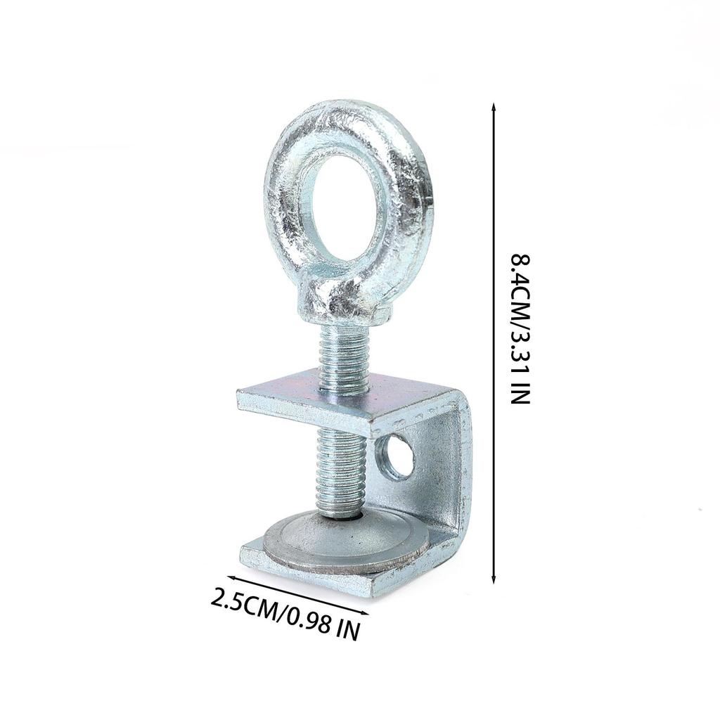 Adjustable C Clamp Stainless Steel Square Pipe Clip Eye Bolt Heavy Duty Fixed Holder Hardware Fasteners Rigging Work Bench