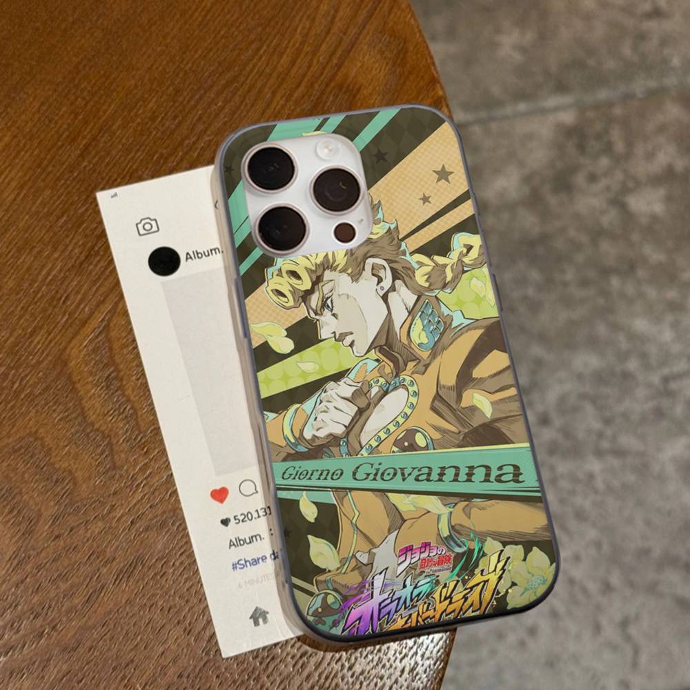 Anime Jojo Bizarre Adventure Für IPhone 17 16 15 11 12 13 14 Pro Max Plus Pro Wellige Transluzente Rückseite Handyhülle
