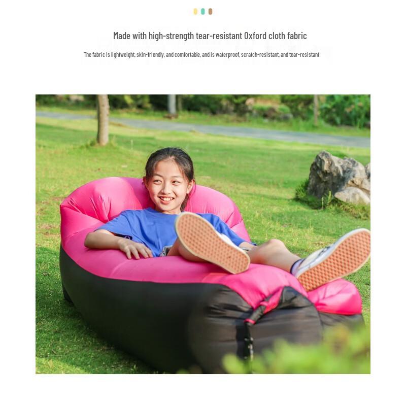 OEING Portable Outdoor Inflatable Lounger Sofa Air Mattress