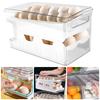 Auto Rolling Egg Holder for Refrigerator 2-Layer 24 Egg Storage Container  Egg Storage Box Space Saving Multipurpose Container