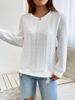 2025 Spring & Autumn Women's Loose Solid Color Textured Sweatshirt - Versatile Drop Shoulder Design