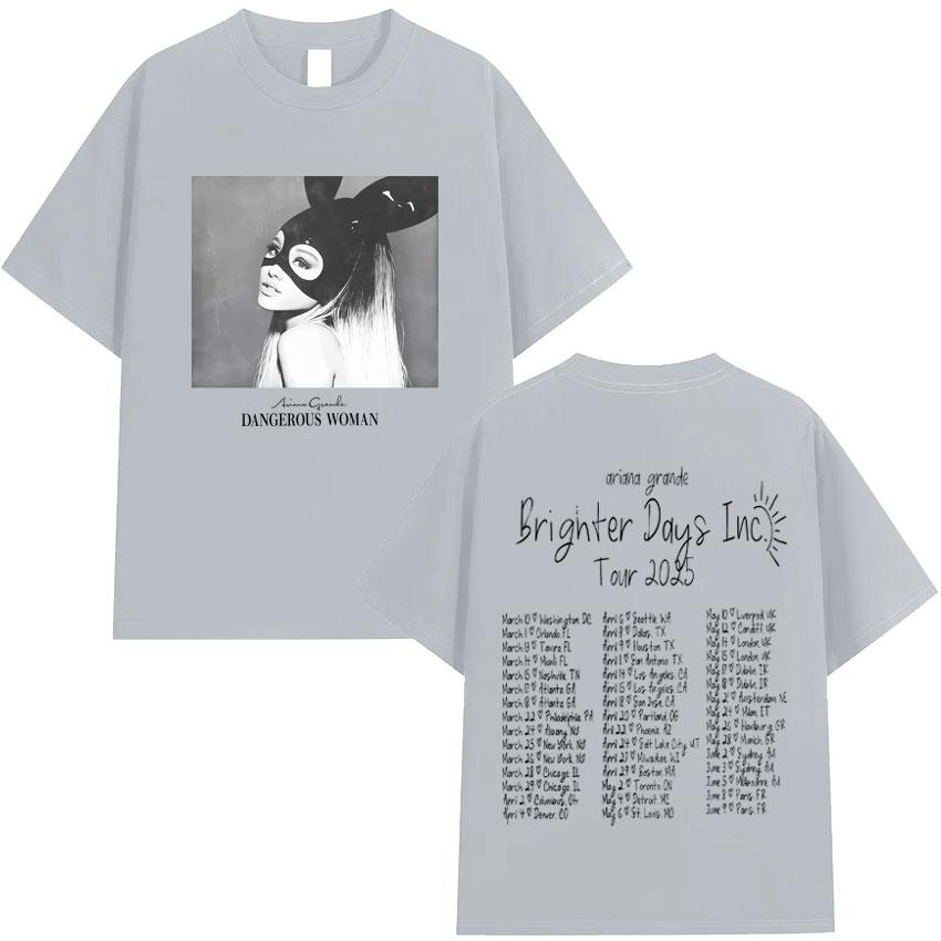 

Singer Ariana Grandes Pop Music Tour Harajuku Tshirt 2025 Summer Mens Womens Concert Cotton Tshirt Summer Hot Selling 2XL
