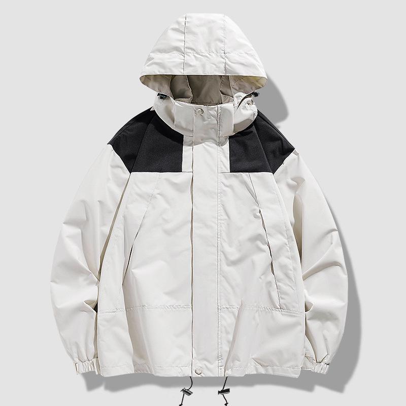 

Ветровка мужская: Куртка в корейском стиле, водонепроницаемая, ветрозащитная, с капюшоном для улицы XL