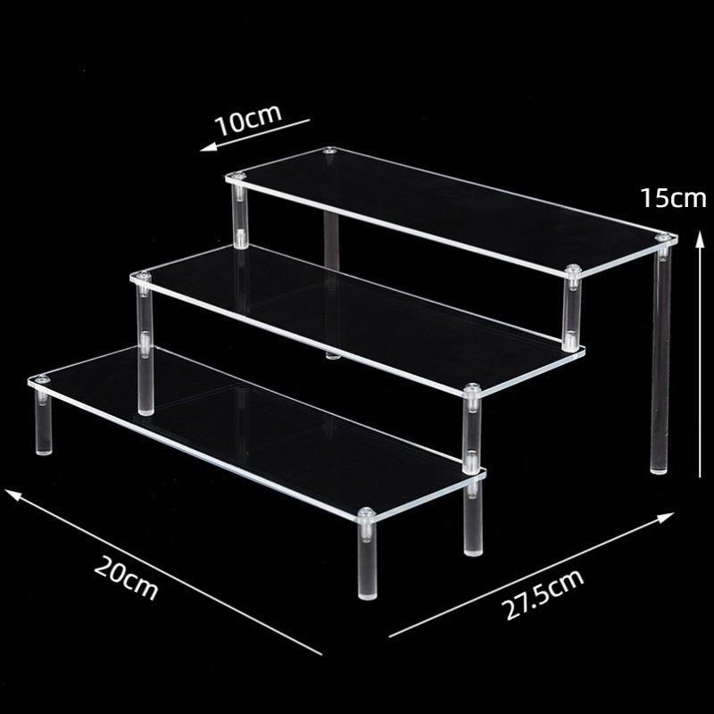Clear 1-6 Tier Acrylic Display Stand for Funko Figures, Cupcake, Cosmetics, Perfume,Blind Box Display Riser Rack Dessert Shelf
