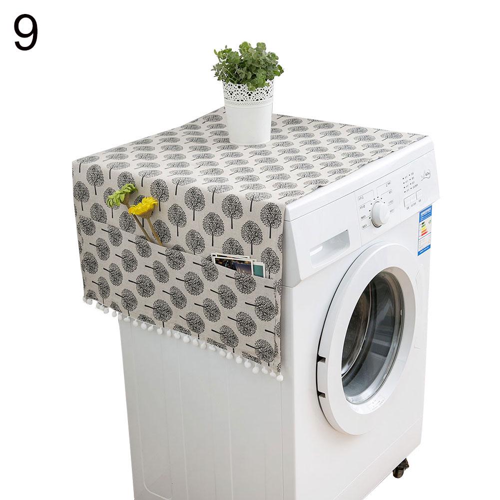Yousheng Protector with Pocket Geometric Rhombus Washing Machine Refrigerator Dust Cover