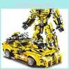 Bumblebee Roboter Kanonenwagen Montage Baustein Für DIY Kinder und Kreatives Spielen