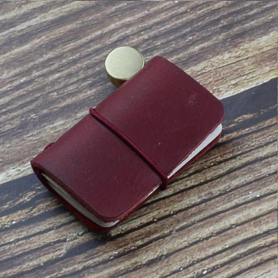 1 stück Kleines Leder-Notizbuch Taschenbuch Skizzenbuch Mini Vintage Retro Niedlich Kawaii Tragbarer Tagesplaner Organizer Reisebedarf