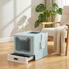 Litter Box with Closed Stainless Steel Drawer