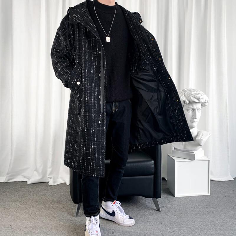 ROMON Trench da uomo casual da lavoro di media lunghezza
