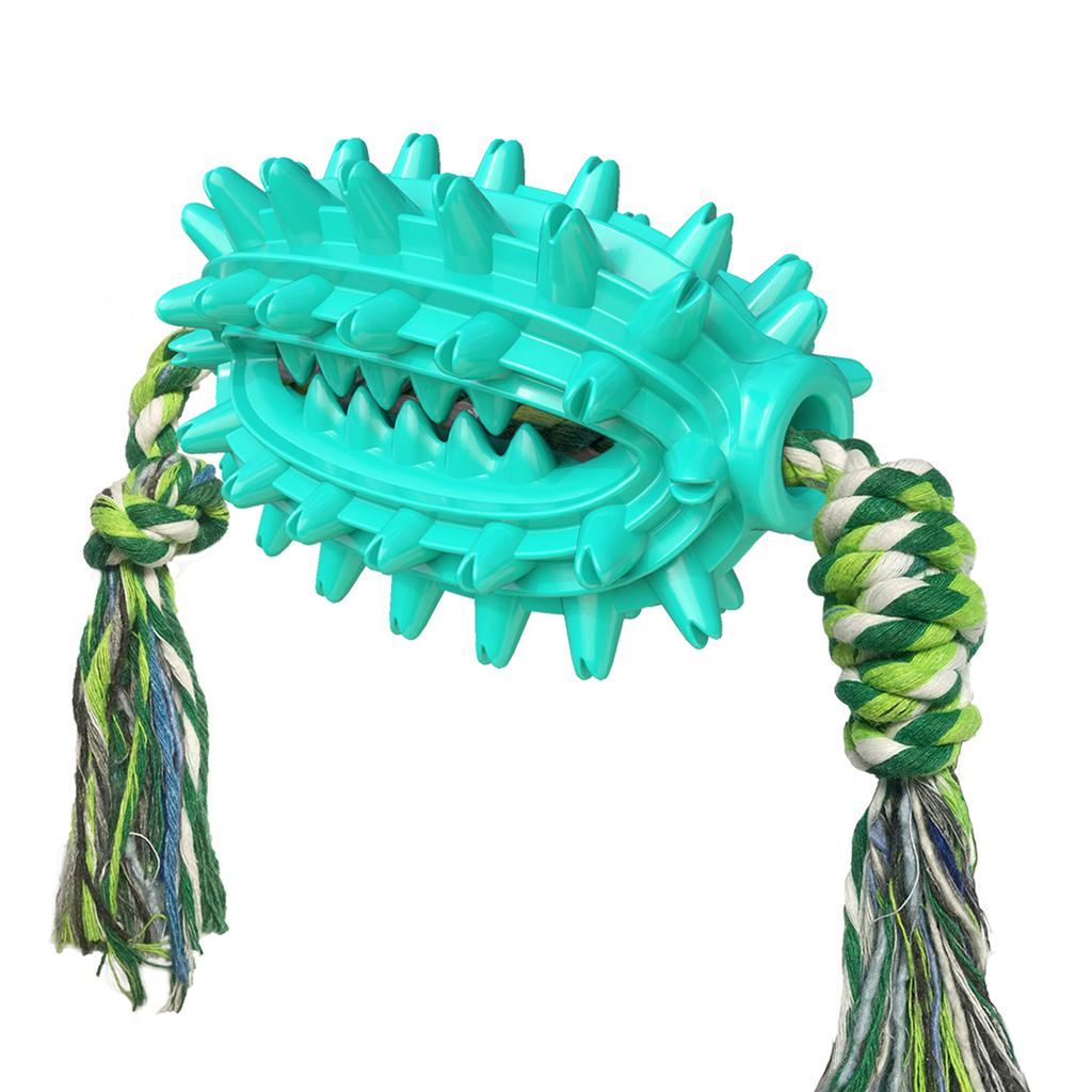 Multifunctional Cactus-Shaped Molar Ball With Rope For Dogs