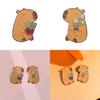 Creative Cute Capybara Shaped Cartoon Metal Brooch Colorful Alloy Badge Accessory For Summer Fashion