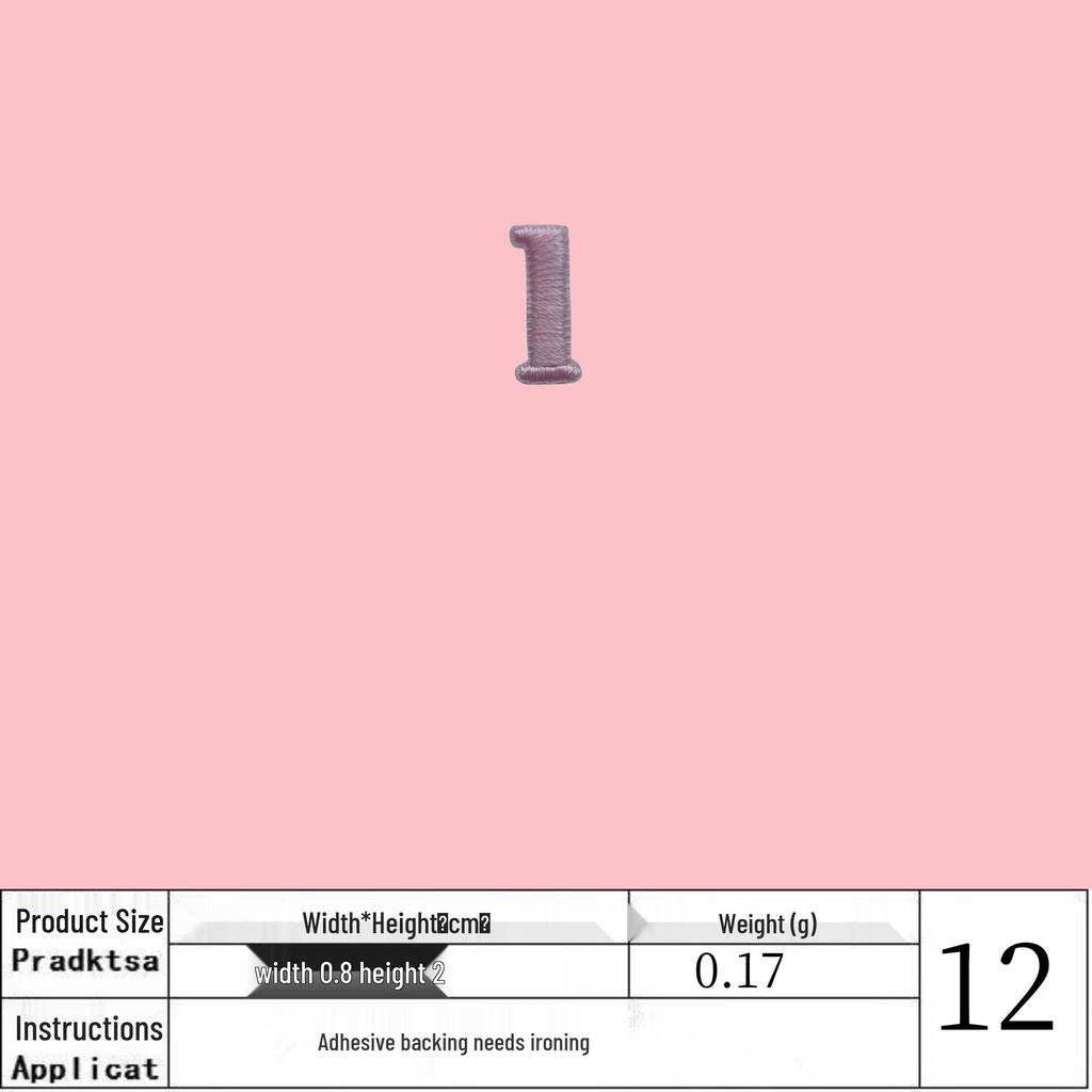 Pink English Letter Iron-on Embroidery Cloth Patch for Clothing