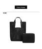 New Large Capacity Hand-Woven Pinwheel Knot Tote Bag with Niche Cutout Design for Mother and Child.
