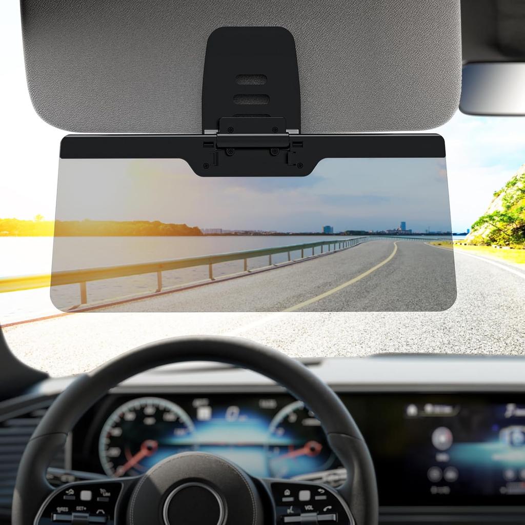 Sun Visor Extender For Car, Enhanced UV400 Anti-Glare, Adjustable Mount With PC Lens, Universal Car Anti-UV Polarized Sun Visor Extender Attachment,