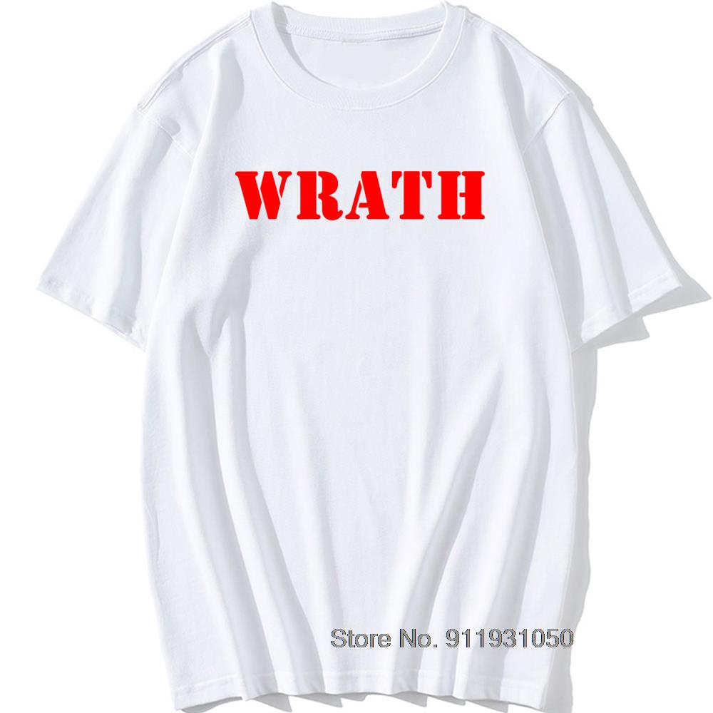 Limited WRATH Natural Selection Logo Design Graphic Men Black T-Shirt Summer Fashion Streetwear O Neck 100% Cotton Short Sleeve