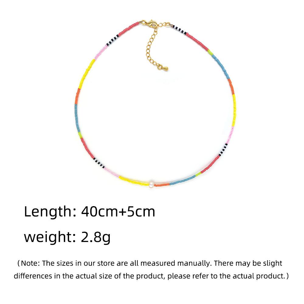 Bohemian Miyuki Seed Bead & Pearl Layered Choker Necklace for Women