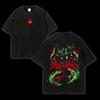 Tengen Toppa “Gurren Graffiti” Oversized Tee – Washed Cotton, Spiral Skull Crest Front & Kamina-Simon Street Rebellion Back Grap