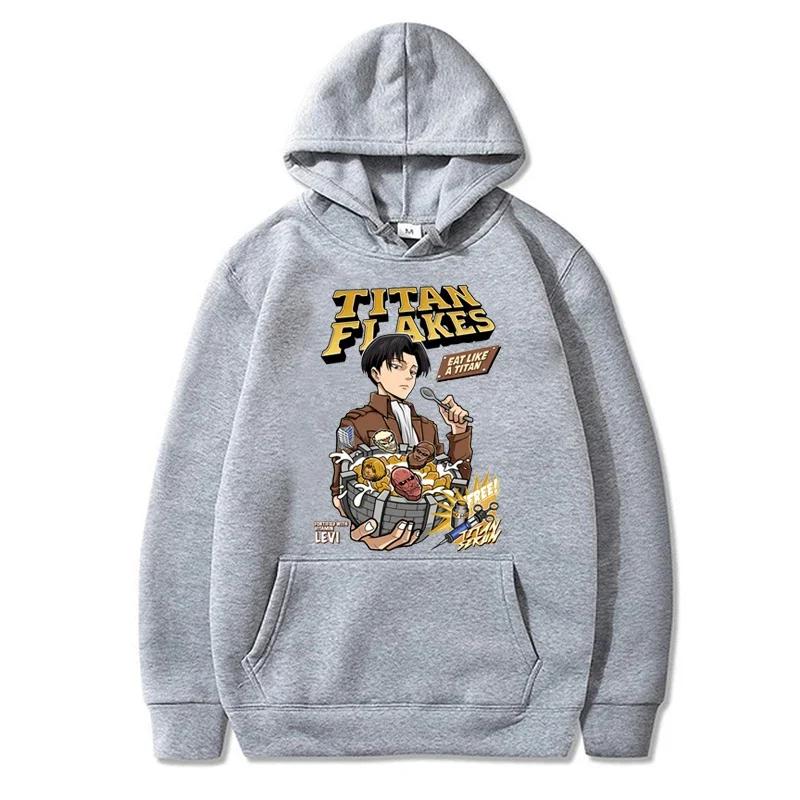 Men Women Anime Hoodies Attack On Titan Levi Ackerman Plus Size Sweatshirt Manga Streetwear Harajuku Autumn Unisex Pullover