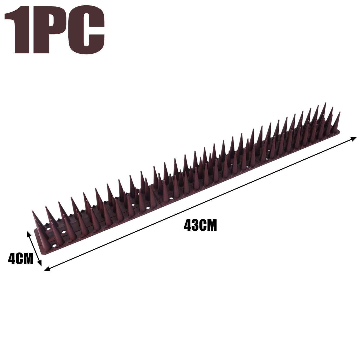 

1/10x Bird Deterrent Spikes for Squirrel Cat Raccoon Animal Keep Birds Away 3 Rows Outdoor Fence Wall Plastic Spikes Supplies