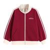 Luomeng Boys' Stand Collar Retro Academy Style Baseball Jacket