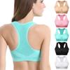 Women Breathable Padded Sports Bra With Hollow Out Design And Pure Color