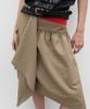 Seolan Unbalance Drape Skirt_Brown