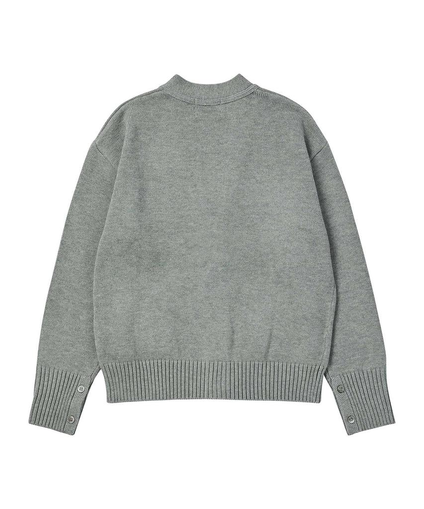 Beyond Closet Ilp Cashmere Classic Logo Cardigan Gray