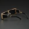 New Metal Men Sunglasses Square Fashion Glasses Steampunk Men Luxury Brand Design Sun Glasses Women Outdoor Punk Eyewear Uv400