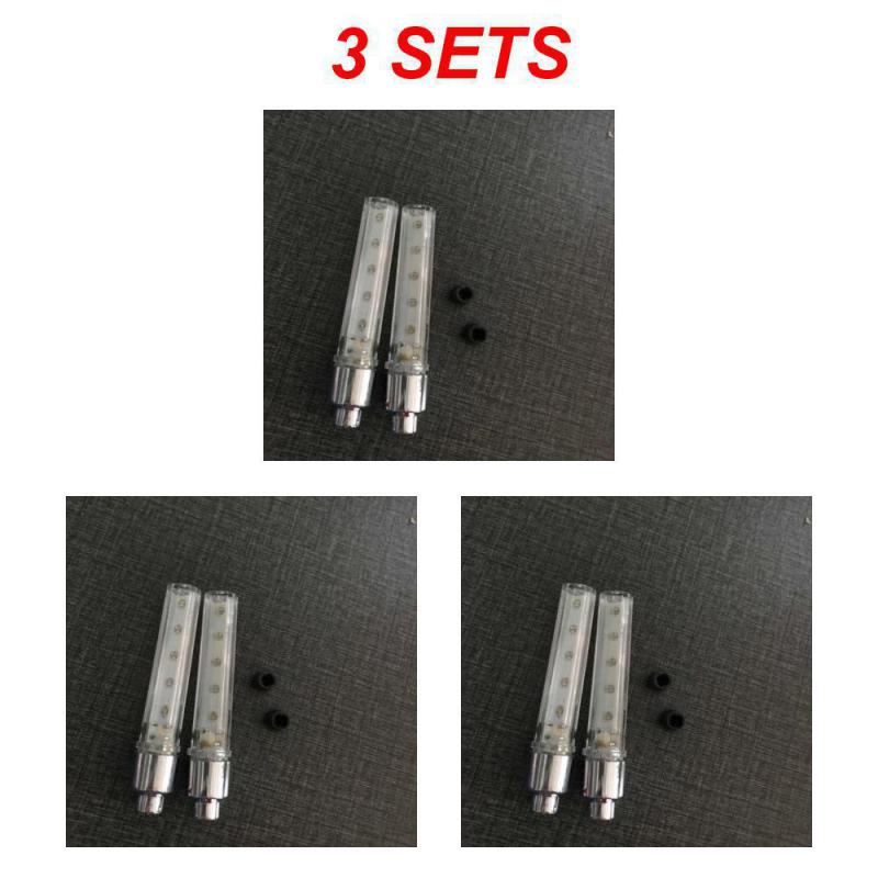 2/3/4SETS Light Bike Valve's Caps Lights Tyre Valve Caps Wheel Spokes LED Light Cycling Warning Lamp Accessories