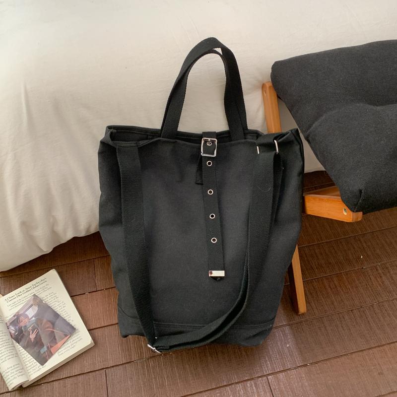 Borsa a Tracolla/Crossbody da Donna in Tela di Grande Capacità a Colore Singolo