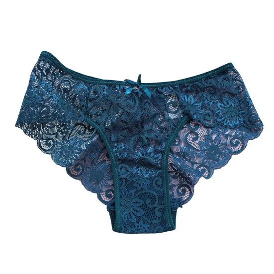 

Женские трусики с низкой талией, ажурные, кружевные, с хорошей воздухопроницаемостью, однотонные, тонкие L зелёный