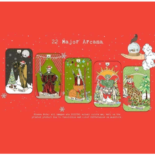 Christmas Pixies Whisper Tarot, 2nd Edition, 78 Card Deck, 12x7cm, Traditional Design, with Storage Box