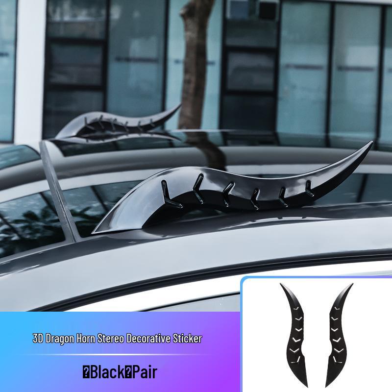 Dragon Horn Carbon Fiber Car Roof Ornament Spoiler Fin for Various Models