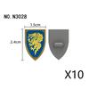 Medieval Military Parts Building Blocks Warrior Soldiers Castle Figures Knights Printed Shield Helmet Accessories DIY Bricks Toy