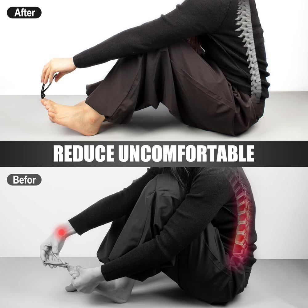 Stainless steel elbow rubber and plastic nail clippers large opening secondary cutting anti-splash nail clipper set