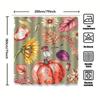 Tuniu Watercolor Autumn Leaves Pumpkin Shower Curtain Decorative Bathroom Door Cover For Kids Girls Room