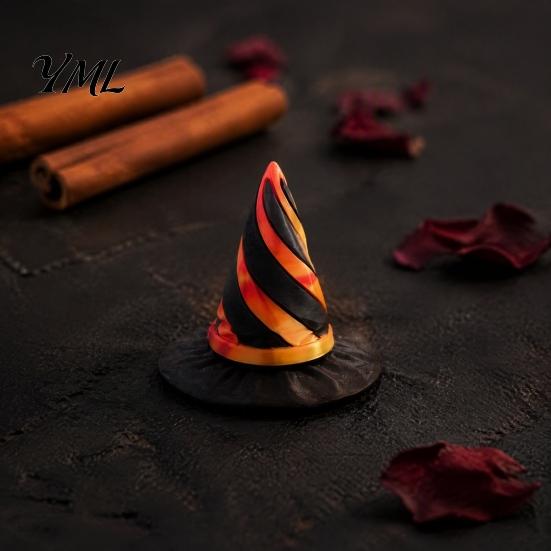 Spiral Witch Hat 3D Printed Passthrough Fidget Toy, Halloween Spooky Party Supplies Sensory Stress Relief Toy for Kids Adults, Favors Festive