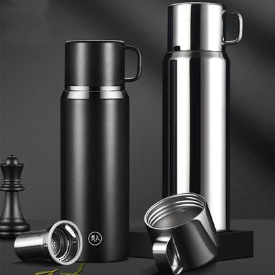 800/1000/1200ml Stainless Steel Thermos Cup/Pot With Tea Bin,Double Layer Vacuum Flasks,Large Capacity Portable Water Bottle