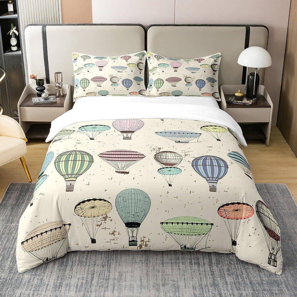 

Air Balloon Down Comforter Set Bedding Set 3-piece Duvet Cover Set 135*200cm