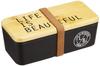 Showa Bento Box Nest Lunch Box Stamp Bamboo X Black 2 Tiers Lower Tier 400ml Upper Tier 590ml Compact Storage Type Made In Japan 77083 Men's L/B